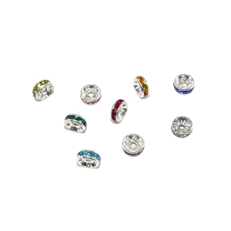 Últimas Unidades Entrepieza de cristal redonda 6mm. Varios colores - Negro