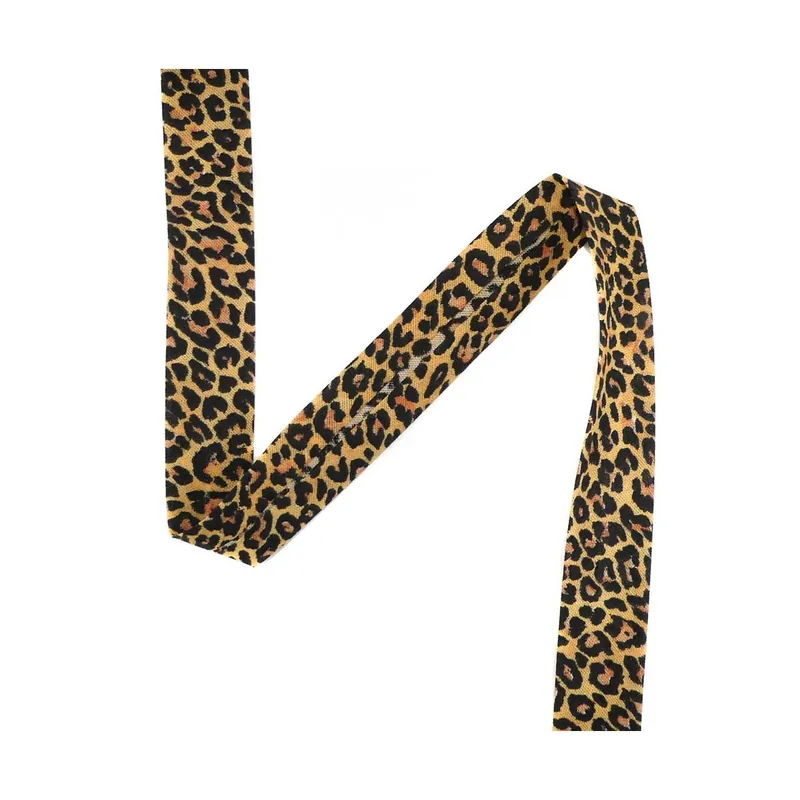 Promoción Bies estampado leopardo 20mm - Marrón 01